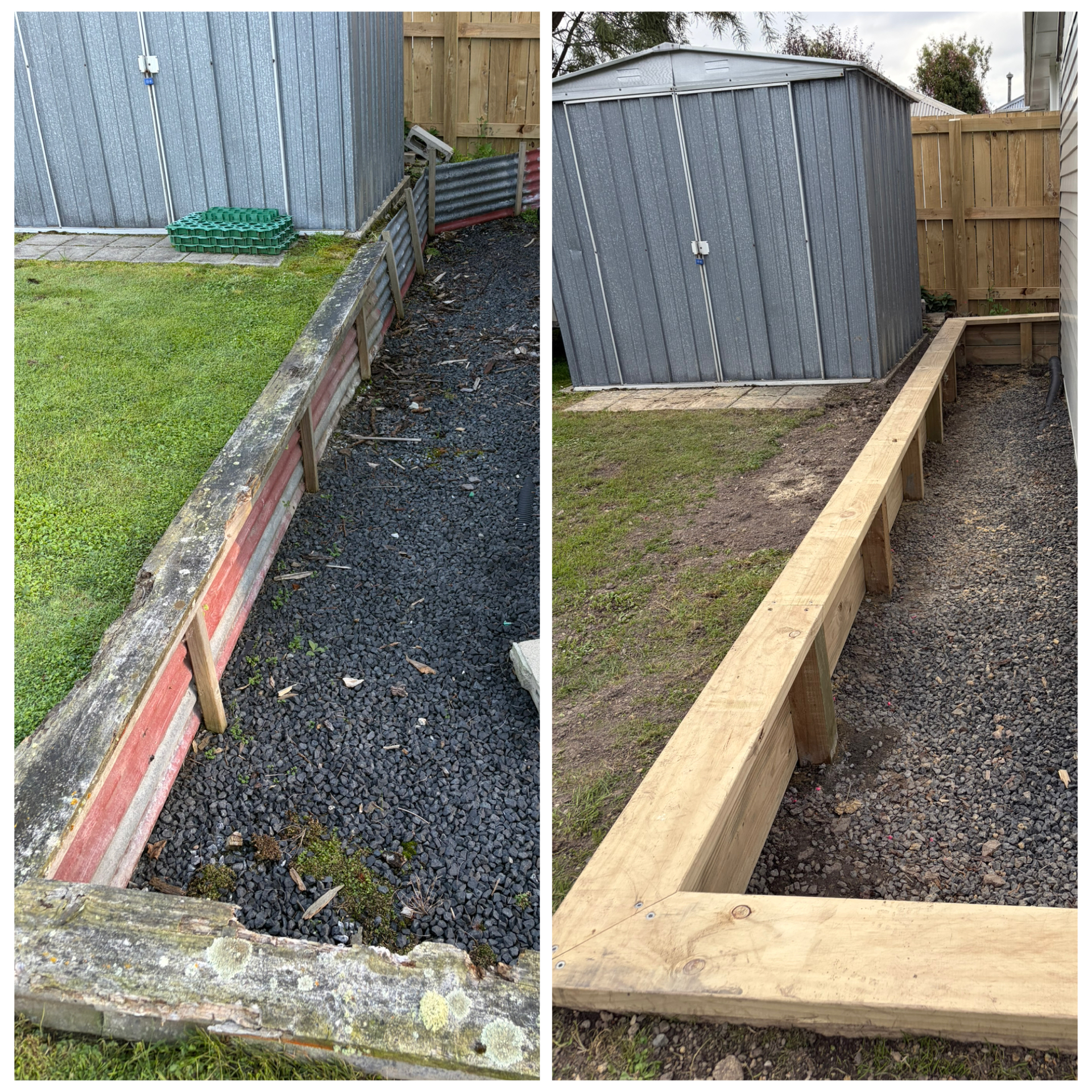 Garage re-roof from tile to metal by Toomey Building, Dunedin
