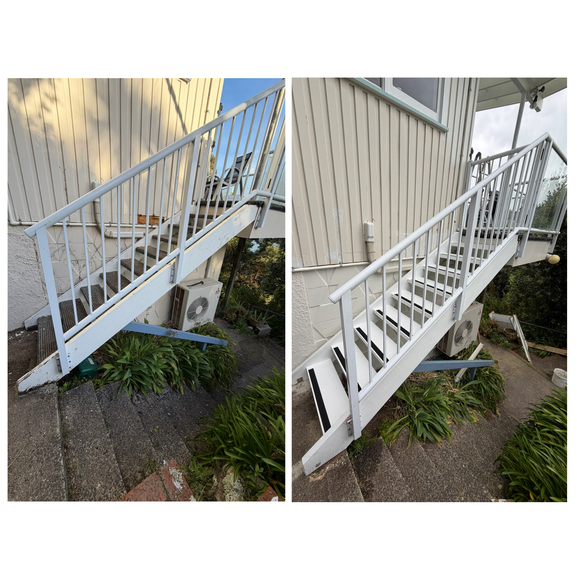 Exterior stairs and handrail restoration by Toomey Building, Dunedin